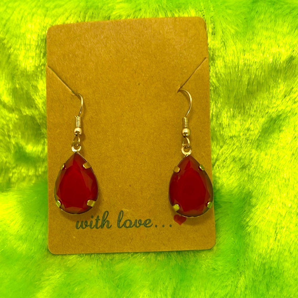 Red earrings